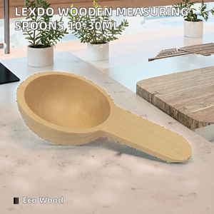 LEXDO Cuillère doseuse en bois écologique pour café, sel et poivre, capacité 10ml/15ml/20ml/25ml/30ml, en stock - Product Image 2
