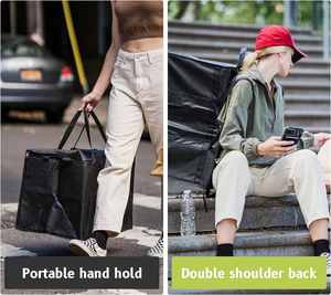 Portable Non Woven Shopping Bag Eco-Friendly Food Cooler Tote Bag Durable Foldable Pizza Thermal Luxury Cooler Bags - Product Image 5