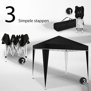 Tente <span class=keywords><strong>Pavillon</strong></span> Pliante Quadrangulaire QT pour Commerce International Transfrontalier, Idéale pour le Camping, les Expositions, les Loisirs, l'Extérieur et la Plage (Parasol) - Product Image 2