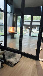 Comentarios foto real techo interior <span class=keywords><strong>de</strong></span> lujo montado chimenea envolvente <span class=keywords><strong>vidrio</strong></span> leña fuego chimenea redonda para Villa - Product Image 6