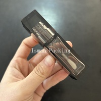 Tube de gloss à lèvres carré transparent personnalisé ISMAN 10 ml avec couvercle noir, conteneur vide pour rouge à lèvres liquide, emballage pour huile à lèvres