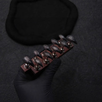 Faux ongles à presser noirs scintillants effet griffe de dragon, dégradé, style gothique, pour fête d'Halloween, manucure femme