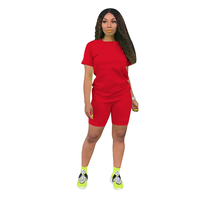 Vêtements grande taille personnalisés pour femmes T-shirts graphiques d'entraînement vierges ensembles courts Ensemble de shorts deux pièces pour femmes pour l'été