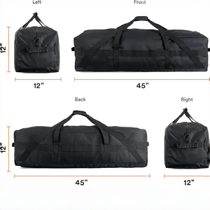 Thêm lớn Totes túi với nhiệm vụ nặng nề không thấm nước dây kéo Ba lô dây đeo mạnh mẽ xử lý biểu tượng tùy chỉnh gấp <span class=keywords><strong>PP</strong></span> di chuyển túi - Product Image 2