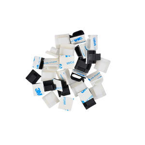 100 pièces/sac plastique Nylon fil câble cordon sangle reliure <span class=keywords><strong>fixation</strong></span> Clip pince gestion support organisateur avec <span class=keywords><strong>autocollant</strong></span> adhésif - Product Image 1