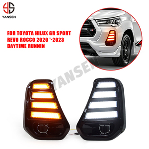 Kit de Carrocería con Luz LED para Parachoques para <span class=keywords><strong>Toyota</strong></span> <span class=keywords><strong>Hilux</strong></span> Rocco 2020 2021 2022 2023, 12V, Resistente al Agua, Luz Antiniebla, Rejilla DRL, Accesorios para Auto - Product Image 5