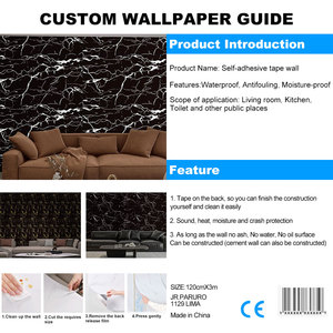 Papel Tapiz Autoadhesivo 3D con Patrón de Mármol Personalizado, Rollo de Papel Tapiz para Interiores, Sala de Estar, Dormitorio, Papel Tapiz Desprendible y Pegable para Paredes - Product Image 4