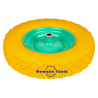 Roue en mousse PU non gonflable de haute qualité 4.80/4.00-8, en acier, sans air, pour équipement de manutention, vente en gros d'usine