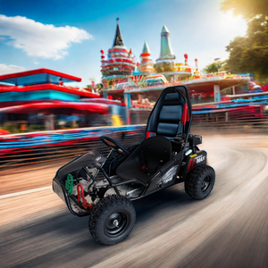 Yüksek performanslı benzinli Powered Go Kart Karting tek koltuk 37 km/H yarış ve sürüklenme Go kart  - Product Image 1