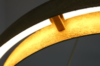 Yihao Moderne Simplicité Grand Lustre Linéaire Pendentifs Personnalisé Or Cercle Conception pour Salle À Manger Salon Nouvellement Pendentif Lumières