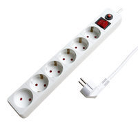 Multiprise à 5 prises européennes 16A avec ports USB, norme IEC, mise à la terre, couleur blanche – Meilleure vente