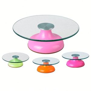 Customized 12inch Tools <b>Decorating</b> Stand Tempered Glass Base Giratoria Para Pastel <b>Cake</b> Turntable <b>Cake</b> <b>Decorating</b> <b>Supplies</b> - Product Image 1