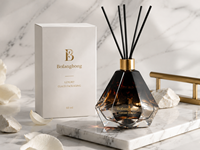 Bouteilles en verre vides pour diffuseurs à bâtonnets, de luxe, uniques, colorées, transparentes, avec bouchon couronne et bâtonnets, disponibles en 100ml/150ml/200ml/500ml