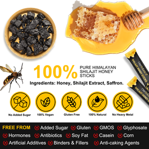 Groothandel Oem Himalayan Shilajit Honingsticks 30 Sticks Energie Boost Immuunondersteuning Biologische Honing <span class=keywords><strong>Pure</strong></span> Himalayan Shilajit Sticks - Product Image 4
