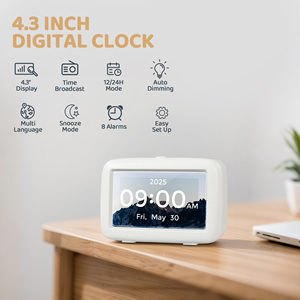 Dementia Smart <strong>Clocks</strong> <strong>Large</strong> Number Elderly Electronic Digital Calendar 5 Alarms 3 Reminders Color Changing Home Use - Product Image 5