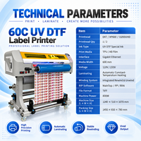 Nouvelle imprimante UV DTF A1 avec têtes XP600 I3200, machine d'impression UV rouleau à rouleau pour film AB, pour transfert d'étiquettes et autocollants en cristal