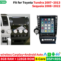 Krando Écran Android Tesla 13,6'' pour Toyota Tundra Sequoia 2008 - 2013 Autoradio Navigation GPS Carplay sans fil DSP