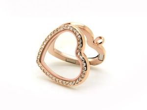 Nhà Máy Bán Hàng Trực Tiếp 316L Thương Hiệu OEM Chất Lượng Thép Không Gỉ Hình Trái Tim Bộ Nhớ Thủy Tinh Nổi Đồng Bằng Tinh Thể Mề Đay Mặt Dây Chuyền - Product Image 5