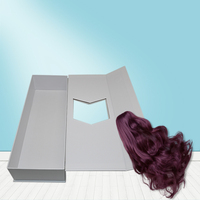 Fabrication de boîte de papier cadeau magnétique en carton rigide blanche à couvercle rabattable boîtes d'emballage magnétiques pour extensions de cheveux de perruques