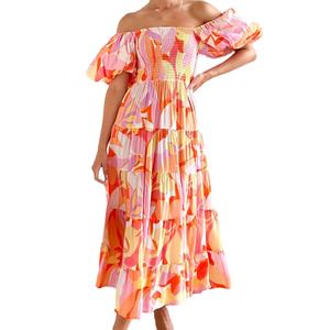Vestidos de Algodón con Volantes para Mujer, Diseño Personalizado OEM, MOQ Bajo, Ropa de Alta Gama, Vestidos Elegantes de Verano, Vestidos Largos Casuales - Product Image 3