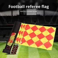 Fourniture en gros de drapeaux de bord de terrain de football, drapeaux de signalisation d'angle, drapeaux de départ, drapeaux de main pour arbitre, en acier inoxydable, imperméables, en mousse ABS, larges