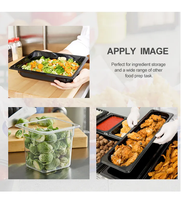 Bacs alimentaires en polycarbonate plastique certifiés NSF, incassables, résistants à la chaleur (200°F), pour tables à vapeur, buffets, traiteur