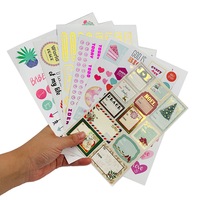 Feuille de décoration personnalisée pour enfants, adhésif découpé, imperméable, vente en gros, vinyle, dessin animé, autocollant