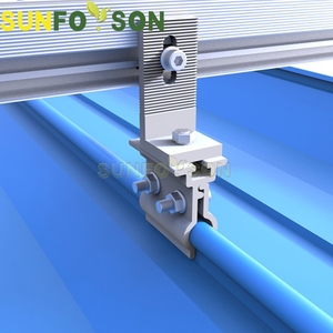 Clip de fixation pour panneau solaire en aluminium et <span class=keywords><strong>acier</strong></span> inoxydable, pour toit à <span class=keywords><strong>joint</strong></span> <span class=keywords><strong>debout</strong></span>, pince en U, jusqu'à 60° de pente, garantie 10 ans - Product Image 1