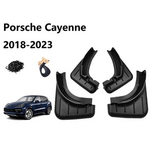 FOR Porsche Mud Flaps 2018-2024 Cayenne <b>Plastic</b> Tire Mudguards Black Car Deflectors - Product Image 5