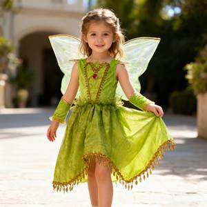 Disfraz de Princesa Hada con Alas Doradas para Niñas, Juego de Roles Infantil para Fiestas de Disfraces y Actuaciones - Product Image 3