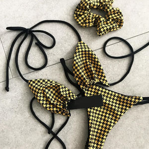 Mode Neues Design Private Label Benutzer definierte Logo Farbe Bikinis Umwelt freundlicher Stoff Sexy Badeanzug Frauen Bikini Set Bademode - Product Image 4