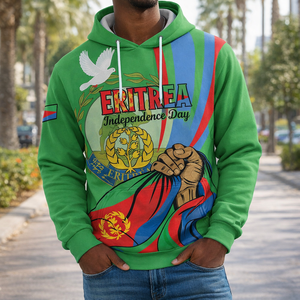 <span class=keywords><strong>Felpa</strong></span> <span class=keywords><strong>con</strong></span> Cappuccio da <span class=keywords><strong>Uomo</strong></span> Eritrea 2026 <span class=keywords><strong>con</strong></span> Stampa Integrale a Tema Giorno dell'Indipendenza, Leggera e Confortevole, Foderata in <span class=keywords><strong>Pile</strong></span> - Product Image 2