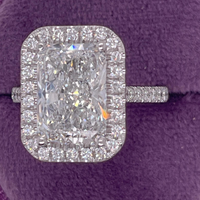 CVD HPHT IGI GIA Certifié Radiant Cut Lab Grown Créé Bagues En Diamant pour Femmes Hommes 10k 14k Or Massif Fiançailles De Mariage