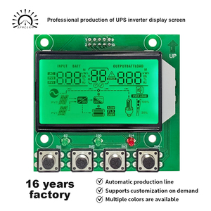 Módulo <span class=keywords><strong>de</strong></span> Pantalla LCD Personalizado con Retroiluminación para UPS, Inversor Solar, Indicador <span class=keywords><strong>de</strong></span> Fallos <span class=keywords><strong>de</strong></span> Batería, Certificación CE RoHS, Venta al Por Mayor <span class=keywords><strong>de</strong></span> Fábrica - Product Image 1