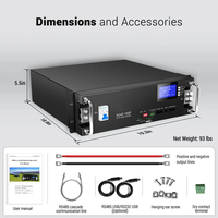 Kit Système Solaire Hybride 5kVA 10kVA Onduleur 48V 200Ah 10kWh 20kWh Kit Batterie de Stockage d'Énergie au Lithium LiFePO4