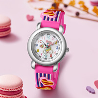 WJ-11495 Montre Enfant à Bracelet en Silicone Motif Dessin Animé Vente en Gros Mignonne Montre-Bracelet à Quartz pour Enfant en Stock Cadeau pour Enfant