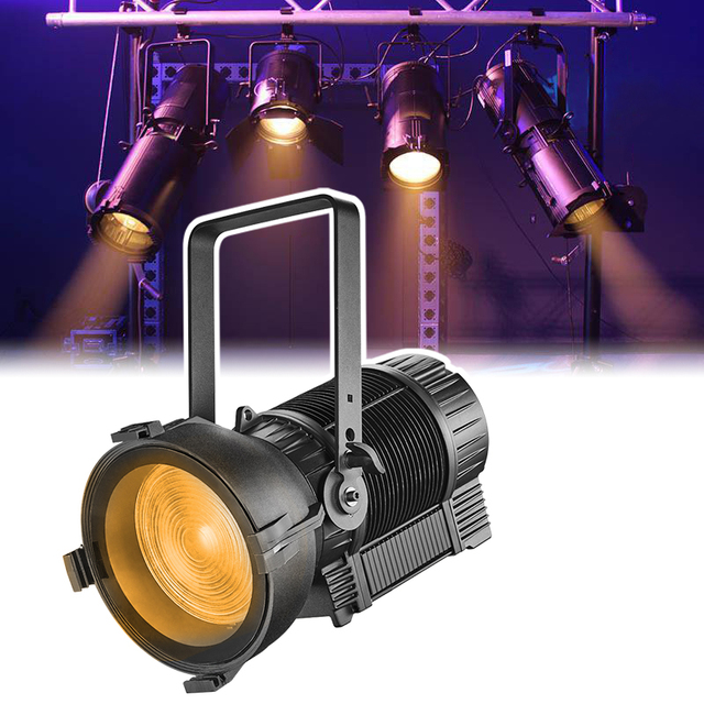 300W Auto Zoom Fresnel Tungsten RGBAL 5in1 Spot Studio Video Projector Stage Light