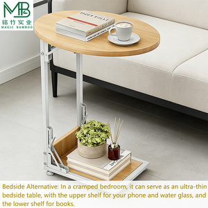 Wholesale Removeable <strong>Folding</strong> Bamboo Sofa Side <strong>Table</strong> <strong>Coffee</strong> <strong>Table</strong> Modern for Living Room - Product Image 3