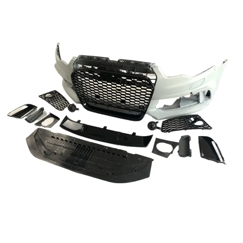 RS6 model body kit cocok untuk Audi A6 dimodifikasi RS6 surround bumper center grid 2013 C7