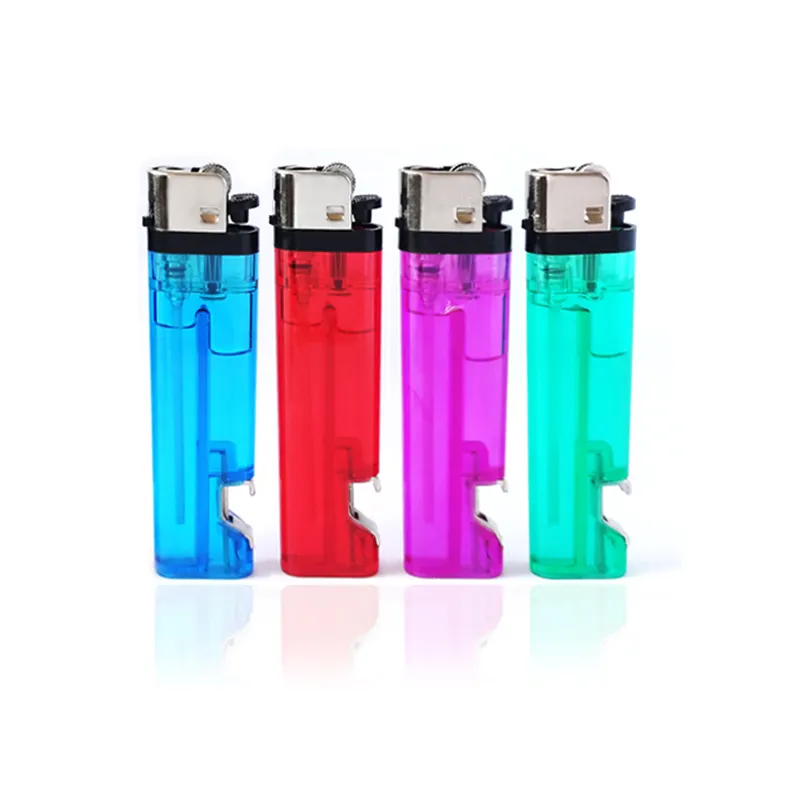 Chinese Disposable plastic Lighter with bottle opener FH-201