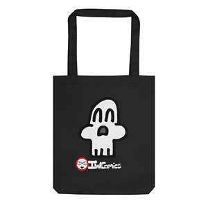 Sac fourre-tout en coton écologique Skull 2, personnalisable, imprimé par transfert thermique, taille moyenne, réutilisable, avec fermeture éclair longue en coton pour usage quotidien - Product Image 1