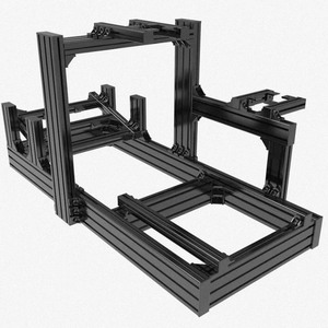 Asiento de Carreras Simulado de Aluminio F-GT, Simulador de Conducción DIY, Chasis Personalizado con Perfiles de Aluminio para Cabina de Simulación de Carreras SC - Product Image 2