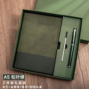 Customizable Red PU Leather <b>Notebook</b> Thermos Cup Gift Set Wholesale Promotional Luxury Business Pen Water Bottle Journal Set - Product Image 5