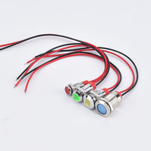Многофункциональный промышленный миниатюрный светодиодный индикатор 6/8/10/12/16/19/22 мм - водонепроницаемый металлический сигнальный светильник, 3-6В DC, проводное исполнение - Product Image 3