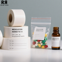 Étiquette de médecine multicouches personnalisée Étiquette d'impression double couche Étiquette pelable pour les soins de la peau Autocollant de livret de systèmes cliniques