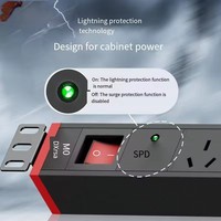 Bloc de distribution d'alimentation (PDU) personnalisé à 8 ports, câbles d'alimentation de type US, équipement électronique 220V 16A, garantie de 2 ans, modèle noir