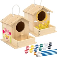 Kit de nichoir en bois à peindre pour enfants, activité créative DIY, à construire et à peindre, pour jardin, maison, vente en gros OEM