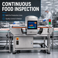 Détecteur de métaux numérique haute sensibilité multifréquence en acier inoxydable pour ligne de production alimentaire et produits laitiers