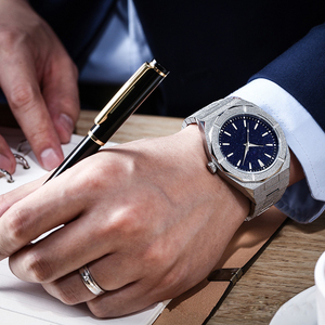 Dropshipping popüler lüks tam paslanmaz çelik vatandaş japon kuvars hareketi 5ATM su geçirmez yıldızlı gökyüzü altın erkek izle - Product Image 5