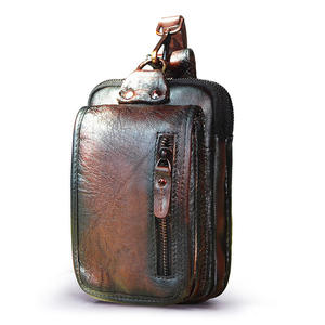 Andong - Nueva Riñonera de Cuero para Hombre, Estilo Casual, con Gancho, de Cuero Crazy Horse, Pequeña, con Capacidad para Llevar al Hombro o Cruzado - Product Image 2